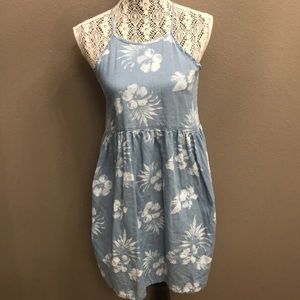 Light blue Hawaiian Flower sundress